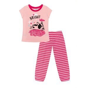 Dívčí pyžamo - Winkiki WKG 11048, růžová/ proužek Barva: Růžová, Velikost: 122