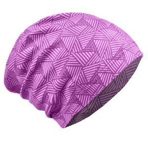 Dívčí fleecová čepice, spadená - Unuo SHARP, fialková Barva: Fialková, Velikost: S ( 45-48cm )