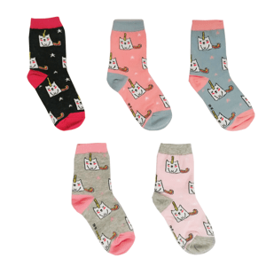 Dívčí ponožky Aura.Via - GC6350, kočičky Barva: Mix barev, Velikost: 28-31