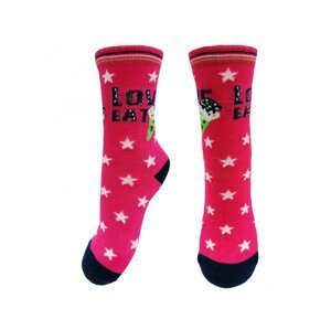 Dívčí ponožky Aura.Via - GN2558, růžová sytě Barva: Růžová, Velikost: 24-27