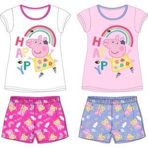 Prasátko Pepa - licence Dívčí letní pyžamo - Prasátko Peppa 5204928, bílá/ sytě růžová Barva: Bílá, Velikost: 92