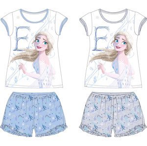 Frozen - licence Dívčí letní pyžamo - Frozen 52049462, bílá/ světle modrá Barva: Bílá, Velikost: 104