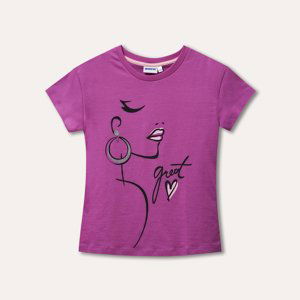 Dívčí tričko - WINKIKI WJG 11019, fialová/ 070 Barva: Fialová, Velikost: 134