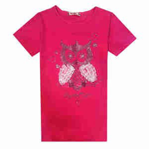Dívčí triko - KUGO S3228, růžová Barva: Růžová, Velikost: 158