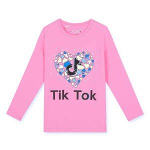 Dívčí triko - KUGO JC0701, světle růžová Barva: Růžová, Velikost: 116