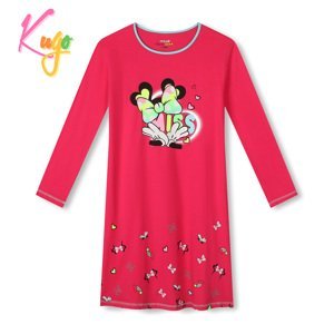 Dívčí noční košile - KUGO MN3775, sytě růžová Barva: Růžová, Velikost: 164