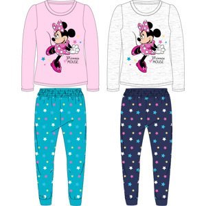 Minnie Mouse - licence Dívčí pyžamo - Minnie Mouse 52049864, světle šedý melír/ tmavě modrá Barva: Šedá, Velikost: 104
