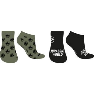 Jurský svět - licence Chlapecké kotníkové ponožky - Jurský svět 5234100, khaki / černá Barva: Mix barev, Velikost: 31-34