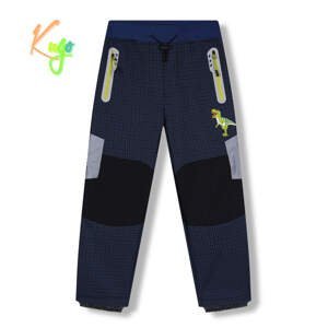 Chlapecké softshellové kalhoty, zateplené - KUGO HK5630, petrol / signální zipy Barva: Petrol, Velikost: 110