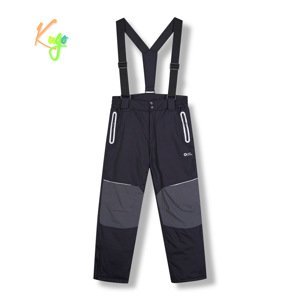 Chlapecké lyžařské kalhoty - KUGO DK8231, černá / černé zipy Barva: Černá, Velikost: 140