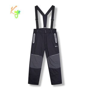 Chlapecké lyžařské kalhoty - KUGO DK8231, černá / černé zipy Barva: Černá, Velikost: 146
