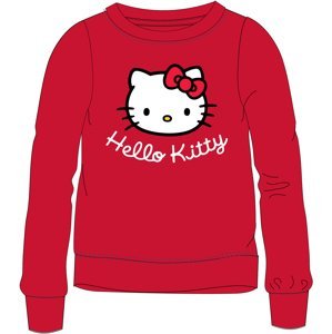 Hello Kitty - licence Dívčí velurová mikina - Hello Kitty 52182356, červená Barva: Červená, Velikost: 104