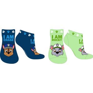 Paw Patrol - Tlapková patrola -Licence Chlapecké kotníkové ponožky - Paw Patrol 52342547, tmavě modrá / zelinkavá Barva: Mix barev, Velikost: 23-26