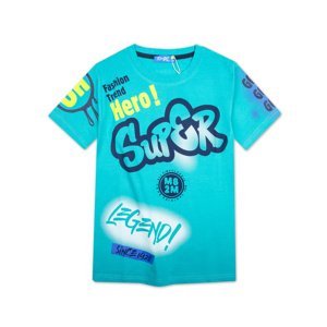 Chlapecké tričko - KUGO FC0306, tyrkysová Barva: Tyrkysová, Velikost: 122