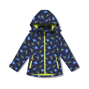 Chlapecká softshellová bunda, zateplená - KUGO HB8628, tmavě modrá Barva: Modrá tmavě, Velikost: 110