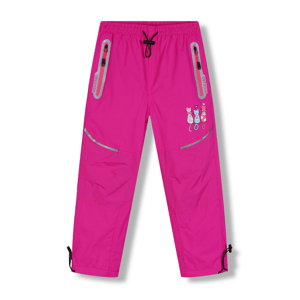 Dívčí šusťákové kalhoty, zateplené - KUGO DK8233, růžová Barva: Růžová, Velikost: 110