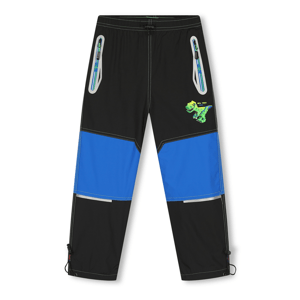 Chlapecké šusťákové kalhoty, zateplené - KUGO DK7129, černá / modrá aplikace Barva: Černá, Velikost: 104