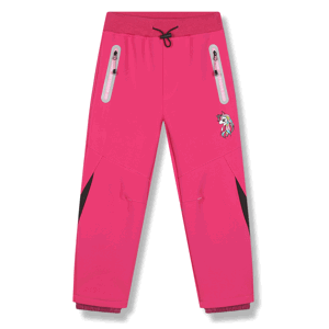 Dívčí softshellové kalhoty, zateplené - KUGO HK5617, růžová Barva: Růžová, Velikost: 110