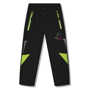 Chlapecké softshellové kalhoty, zateplené - KUGO HK8623, černá / signální aplikace Barva: Černá, Velikost: 104