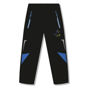 Chlapecké softshellové kalhoty, zateplené - KUGO HK8623, černá / modrá aplikace Barva: Černá, Velikost: 116
