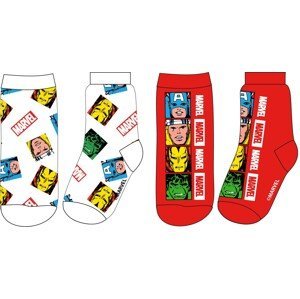 Avangers - licence Chlapecké ponožky - Avengers 5234406, bílá / červená Barva: Mix barev, Velikost: 23-26