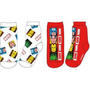 Avangers - licence Chlapecké ponožky - Avengers 5234406, bílá / červená Barva: Mix barev, Velikost: 27-30
