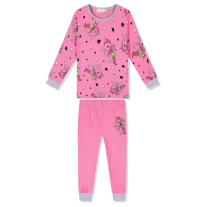 Dívčí pyžamo - KUGO MP1326, sytě růžová Barva: Růžová tmavší, Velikost: 104