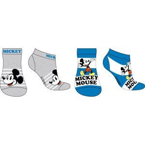 Mickey Mouse - licence Chlapecké kotníkové ponožky - Mickey Mouse 5234A310, modrá / šedá Barva: Mix barev, Velikost: 23-26