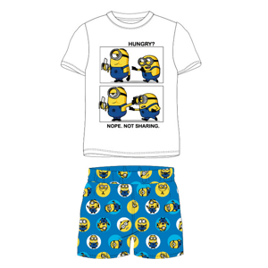 Mimoni- licence Chlapecké pyžamo - Mimoni 5204797, bílá / modrá Barva: Bílá, Velikost: 128