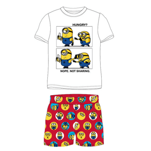 Mimoni- licence Chlapecké pyžamo - Mimoni 5204797, bílá / červená Barva: Bílá, Velikost: 104