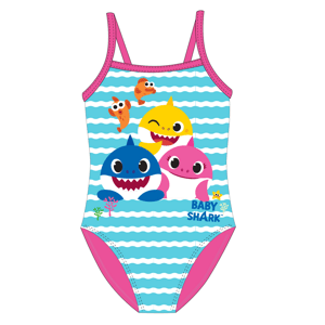 Dívčí plavky - Baby Shark 5244054, tyrkysová / růžová Barva: Tyrkysová, Velikost: 104-110