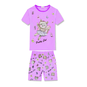 Dívčí pyžamo - KUGO WP0915, fialková Barva: Fialková, Velikost: 110
