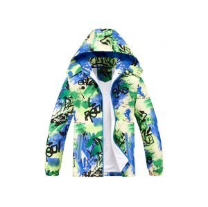 Chlapecká jarní, podzimní bunda - KUGO B2871, mix barev / modré zipy Barva: Mix barev, Velikost: 140