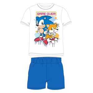 Ježek SONIC - licence Chlapecké pyžamo - Ježek Sonic 5204011, bílá / modrá Barva: Bílá, Velikost: 104