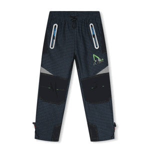 Chlapecké outdoorové kalhoty - KUGO G9650, šedomodrá / modré zipy Barva: Šedá, Velikost: 110