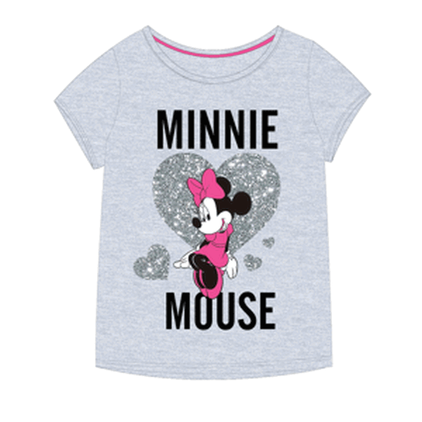 Minnie Mouse - licence Dívčí tričko - Minnie Mouse 52029491KOM, světle šedý melír Barva: Šedá, Velikost: 104