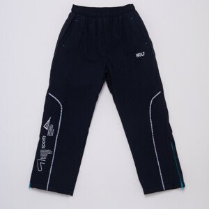 Chlapecké šusťákové kalhoty, zateplené - Wolf B2974, vel.98-128 Barva: Modrá tmavě, Velikost: 98