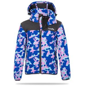 Dívčí softshellová bunda - NEVEREST I-6295C, strakatá/ šedý vršek Barva: Mix barev, Velikost: 140