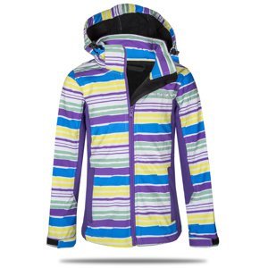 Dívčí softshellová bunda - NEVEREST 42612C, fialový pruh Barva: Pruh fialová, Velikost: 110