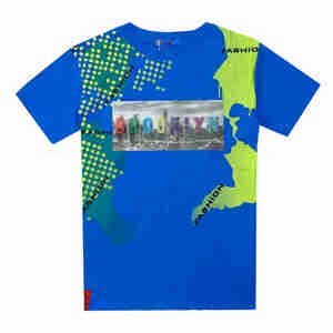 Chlapecké triko 3D - KUGO TM0322, vel.134-164 Barva: Tyrkysová, Velikost: 152