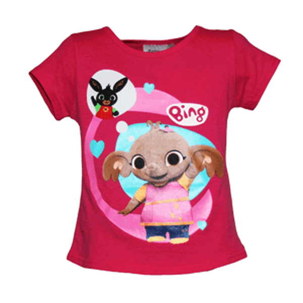 Dívčí triko - SETINO Králíček Bing 962-622, růžová sytě Barva: Růžová tmavší, Velikost: 122