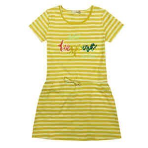 Dívčí šaty s flitry - KUGO WT9326, vel. 8-16 Barva: Žlutá, Velikost: 10