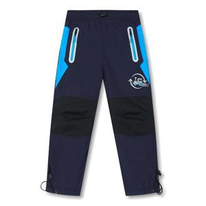 Chlapecké šusťákové kalhoty, zateplené - KUGO K6972, tmavě modrá Barva: Modrá tmavě, Velikost: 98