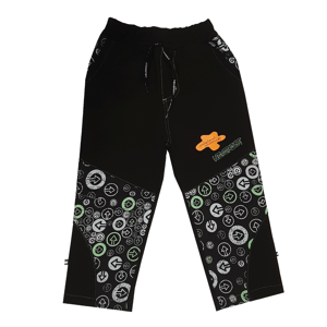 Chlapecké softshellové kalhoty - NEVEREST FT6281cc, černo-zelená Barva: Černá- zelená aplikace, Velikost: 92