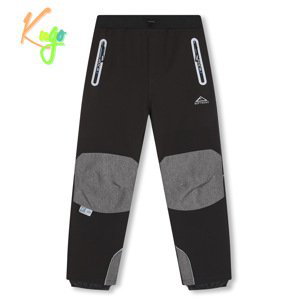 Chlapecké softshellové kalhoty, zateplené - KUGO HK2520, tmavě šedá / šedá kolena Barva: Šedá tmavě, Velikost: 158