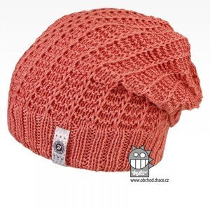Merino pletená čepice Dráče - Harmony 25, lososová Barva: Lososová, Velikost: 48-50
