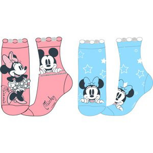 Minnie Mouse - licence Dívčí ponožky - Minnie Mouse 52348772, tyrkysová/ růžová Barva: Mix barev, Velikost: 23-26