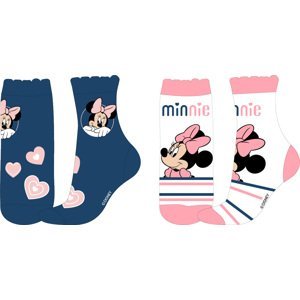 Minnie Mouse - licence Dívčí ponožky - Minnie Mouse 52349874, tmavě modrá / bílá Barva: Mix barev, Velikost: 23-26