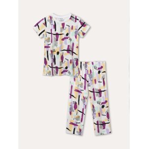 Dívčí pyžamo - Winkiki WJG 22106, bílá/ vzory/ 303 Barva: Bílá, Velikost: 134