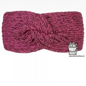 Pletená čelenka Dráče - Twist 05, růžovo fialová melír Barva: Fialová, Velikost: uni velikost